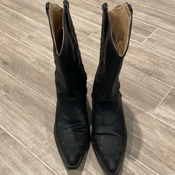 Roper Black Boots Size 9M - Picture 5 of 10